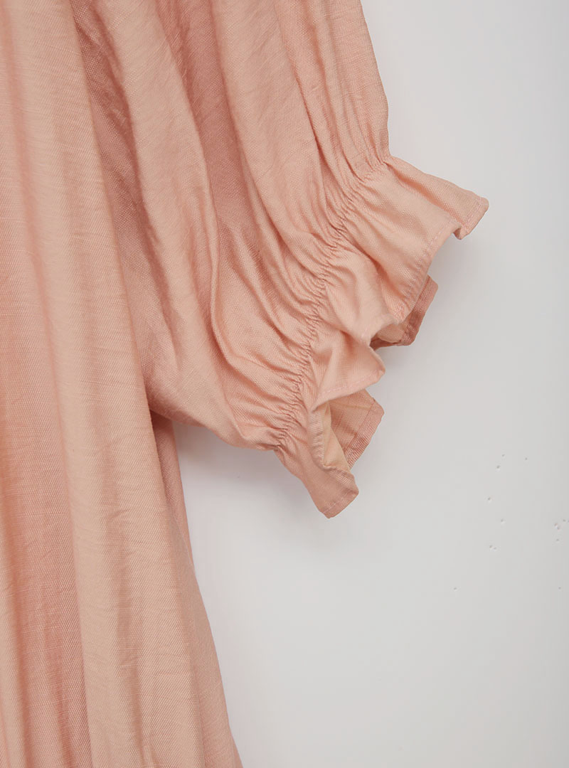 Frill-Trimmed Long Dress