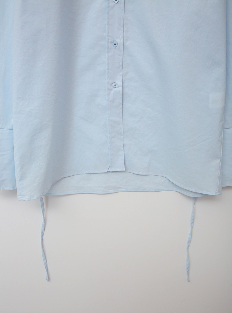 Tie-Back Mini Cotton Shirt Dress