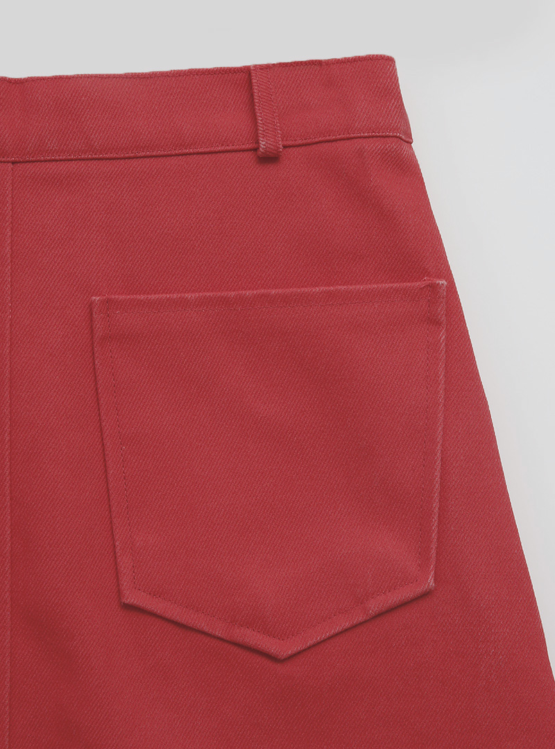 Raw Hem Solid Tone Mini Skirt
