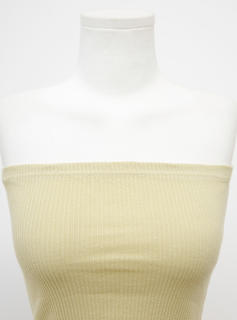 Cotton Blend Ribbed Tube Top