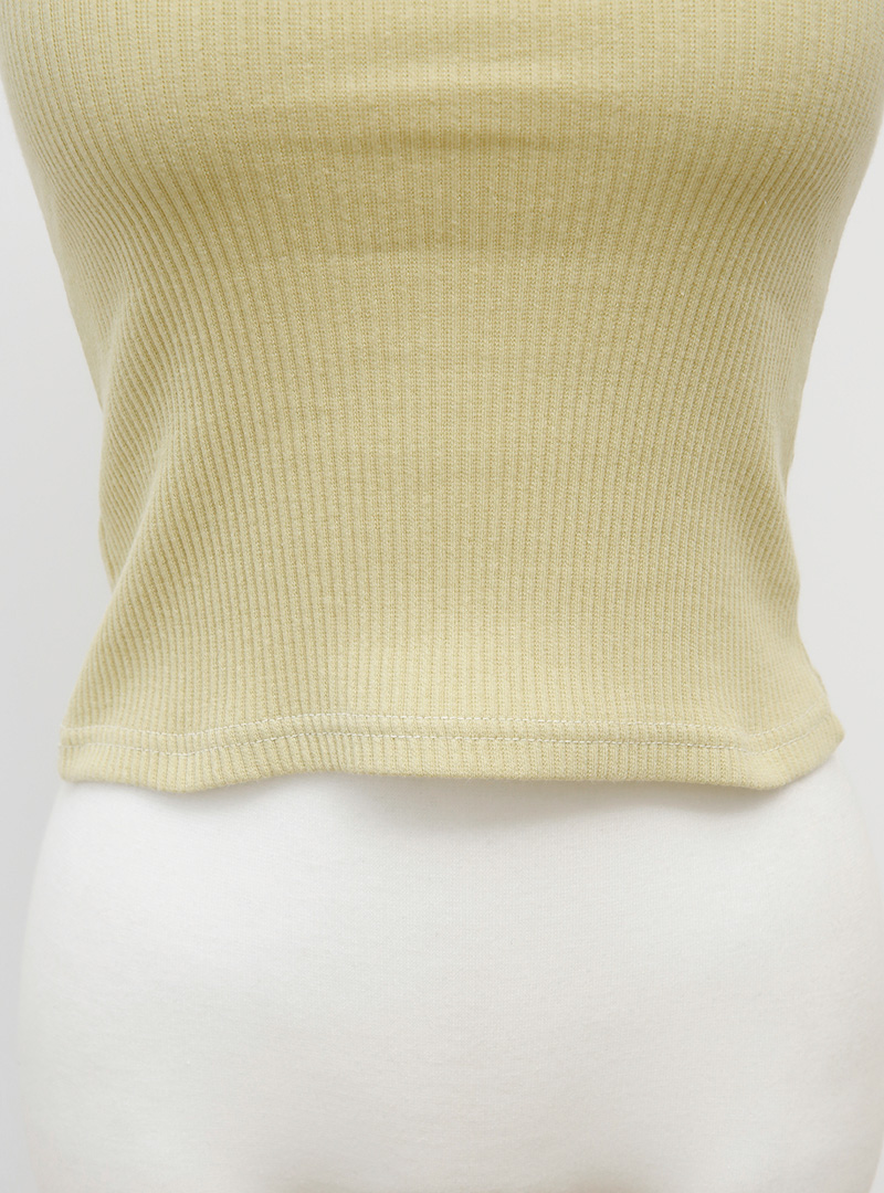 Cotton Blend Ribbed Tube Top