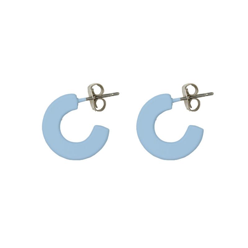 Flat Mini Open Hoop Earrings
