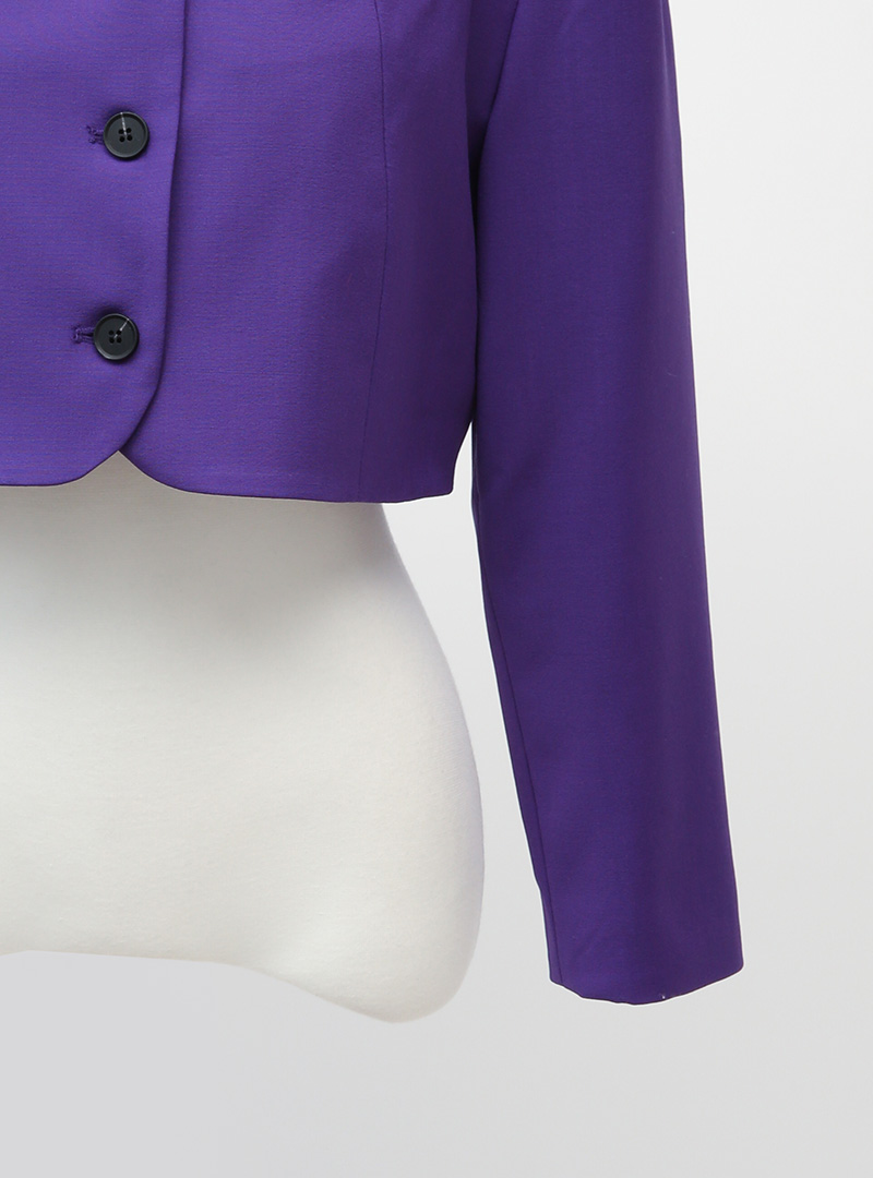 Buttoned Front Cropped Jacket
