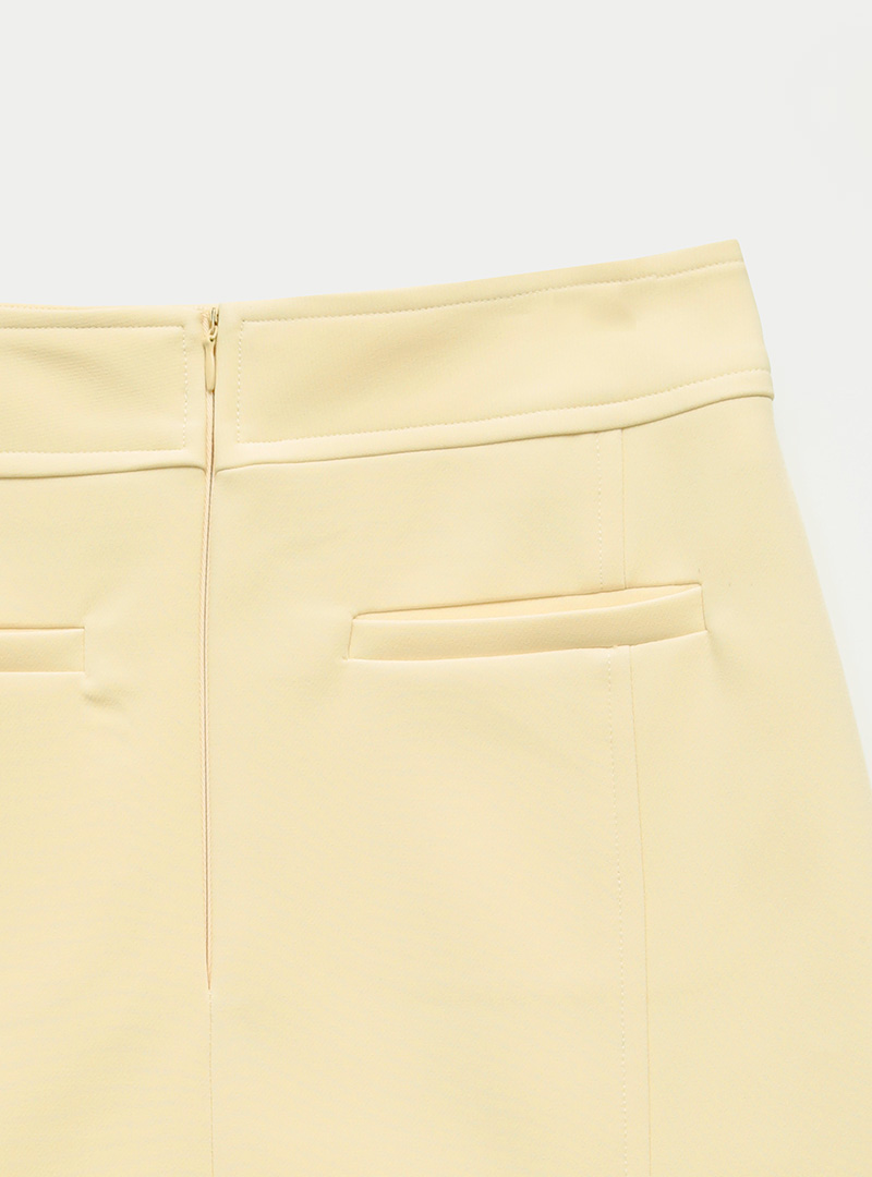 Back Zip A-Line Mini Skirt