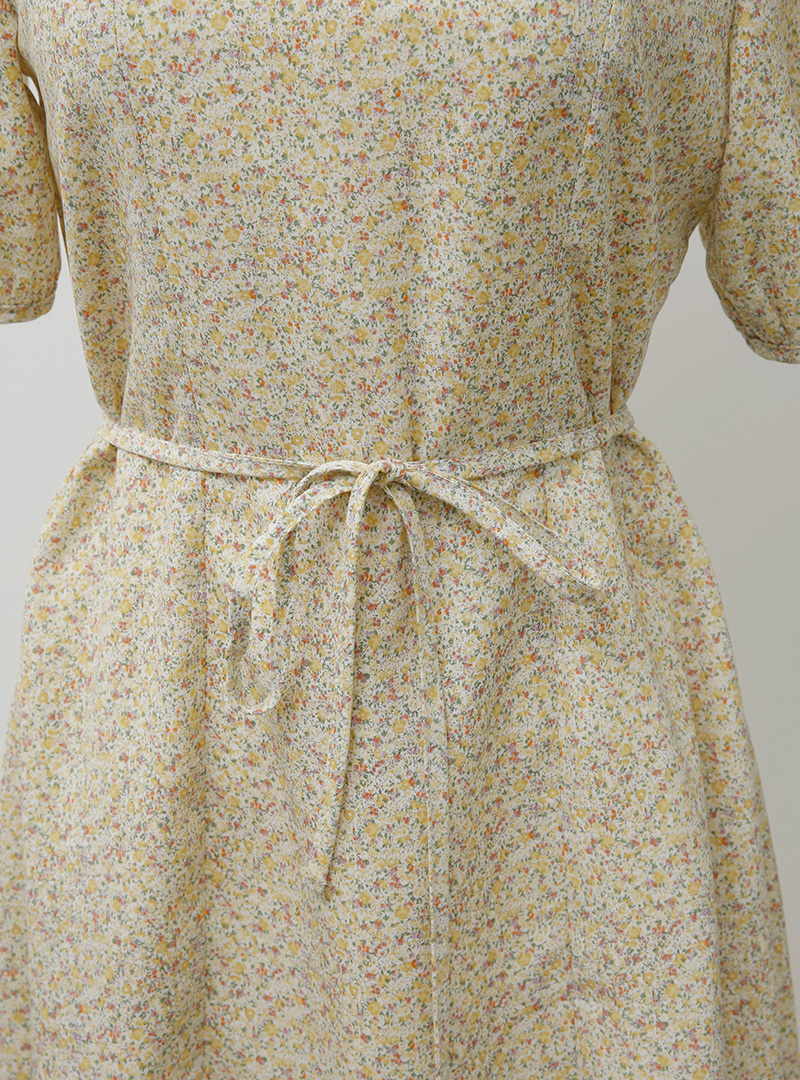 Floral Tie-Waist Mini Dress