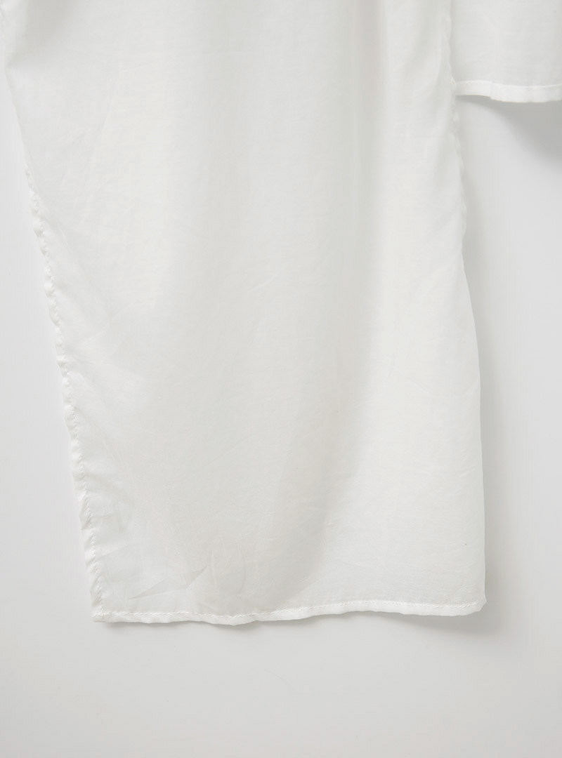 Asymmetrical Hem Long Button-Up Shirt