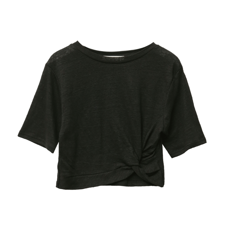 Twist Detail Crop T-Shirt