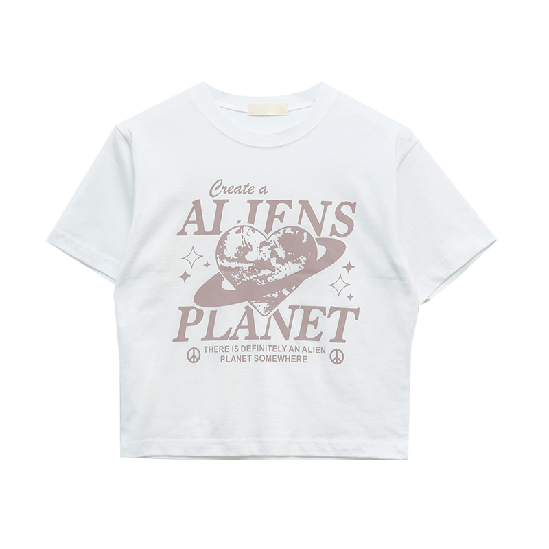 ALIENS PLANET Crop T-Shirt