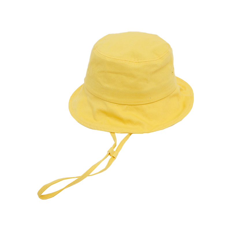 抽繩裝飾純色漁夫帽