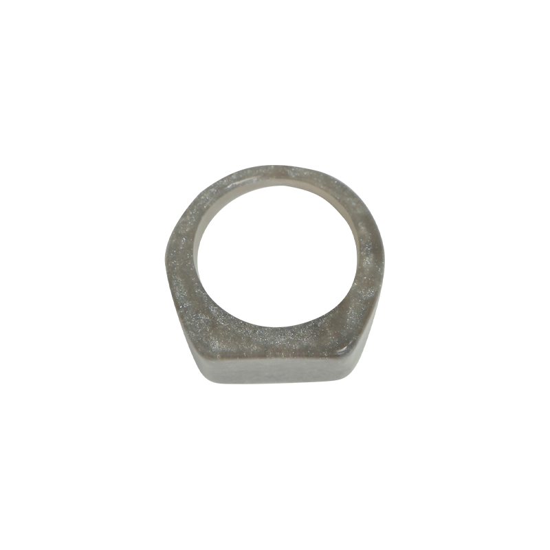微珠光方形寬版戒指