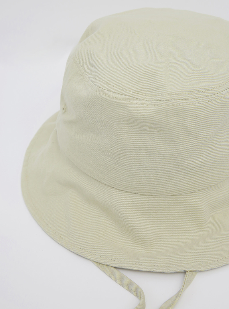 抽繩裝飾純色漁夫帽
