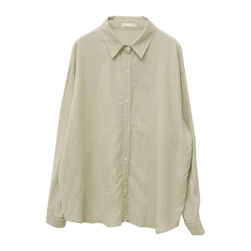 Buttoned Front Loose Fit Boxy Shirt