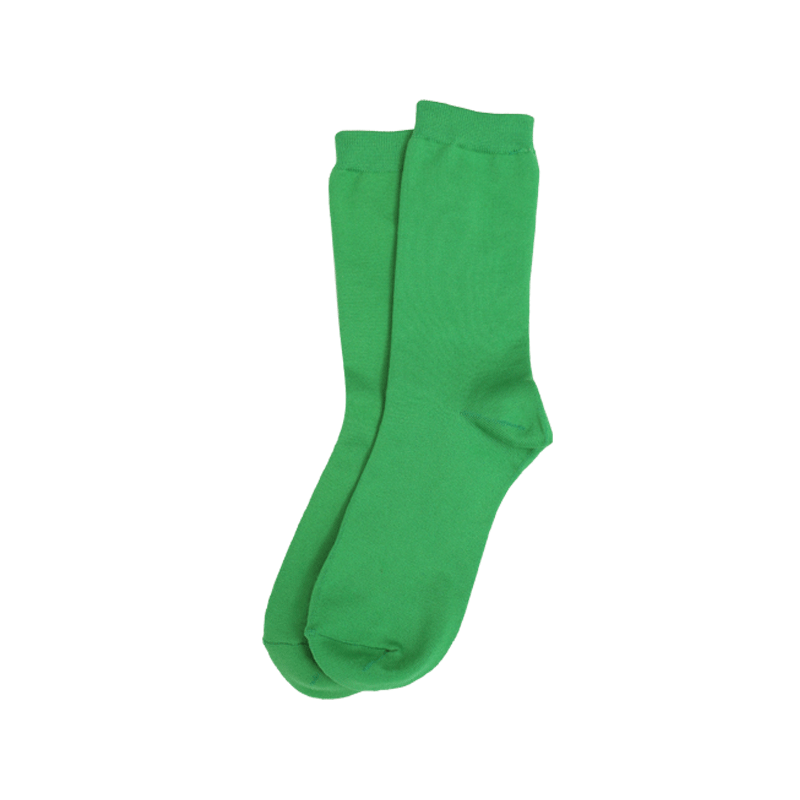Solid Color Basic Crew Length Socks