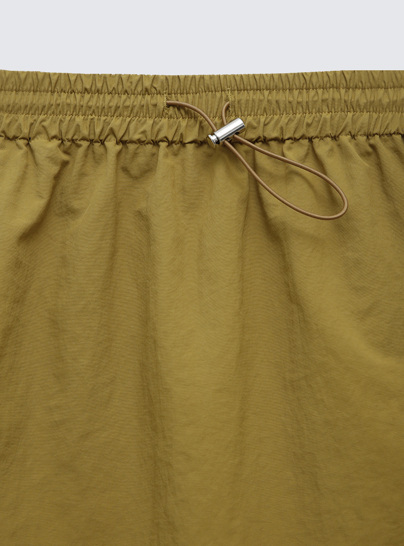 Cargo Pocket Drawstring Mini Skirt