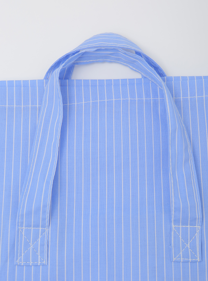 Letter Accent Striped Tote Bag