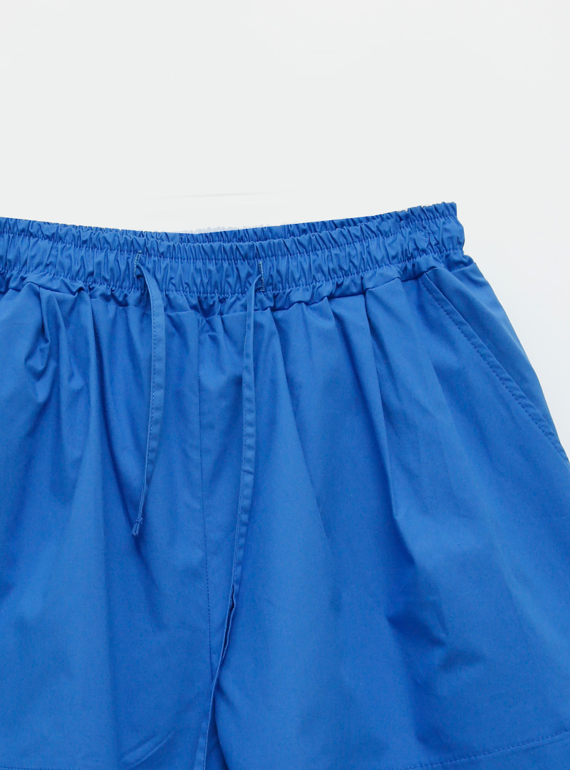 Self-Tie Waist Solid Tone Cotton Shorts