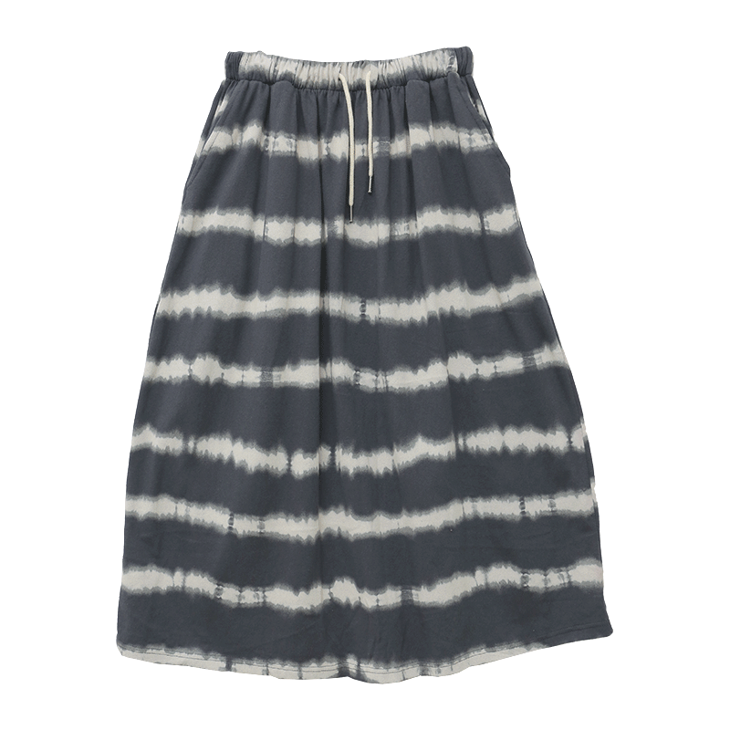 Striped Tie Dye Long Skirt