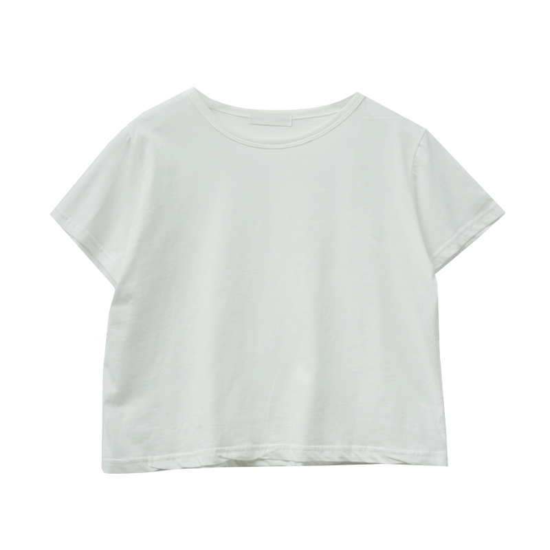 棉質素面圓領短袖T恤