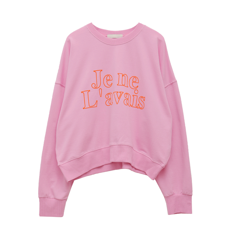 French Lettering Loose Fit Sweatshirt