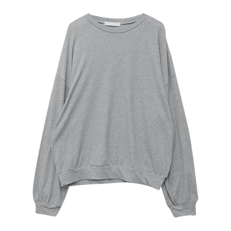 Solid Tone Extended Sleeve Sweatshirt