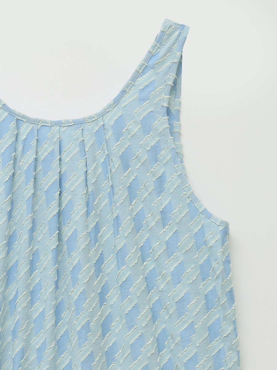 Diagonal Pattern Sleeveless Dress