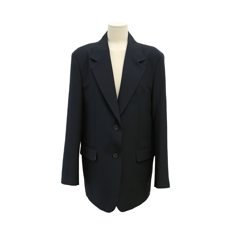 Notched Lapel Single-Breasted Blazer