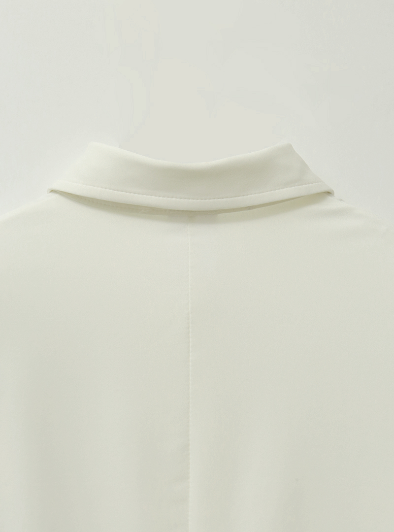 Point Collar Button-Up Shirt