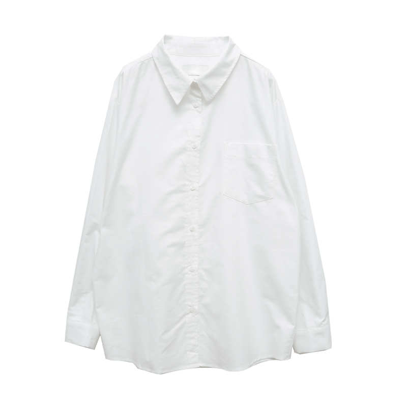 Loose Fit Chest Pocket Button-Up Shirt