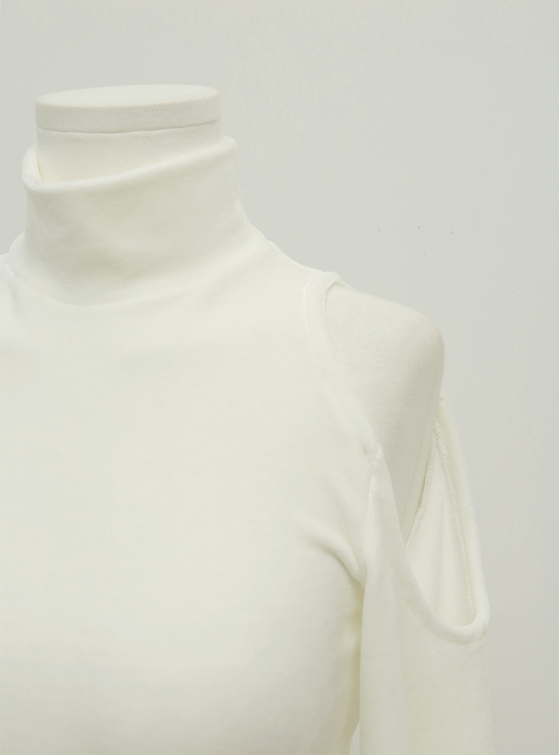 Cold Shoulder Velvet Bodysuit