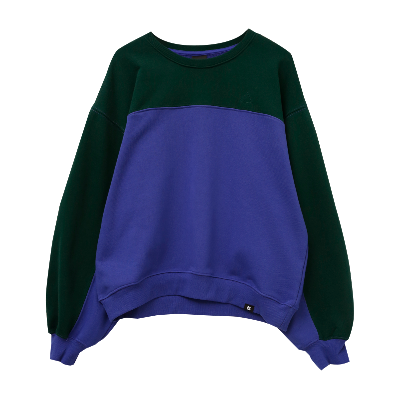 Round Neck Color Block Sweatshirt