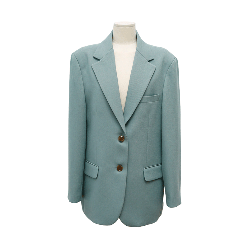 Solid Tone Single-Breasted Notched Collar Blazer