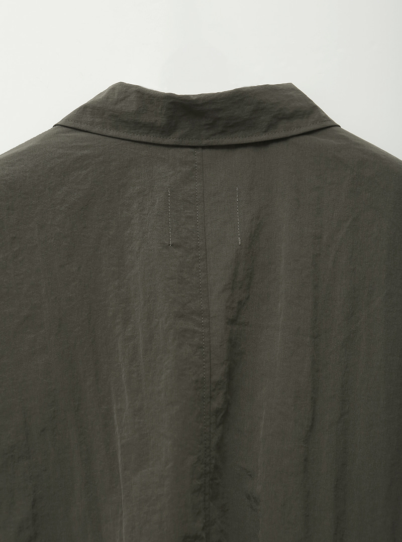 Single-Breasted Long Shirt Jacket