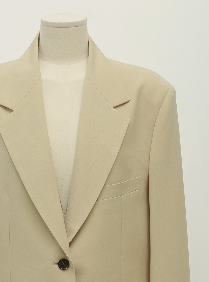 Notched Lapel Single-Breasted Blazer