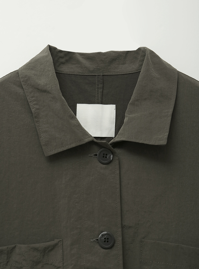 Single-Breasted Long Shirt Jacket