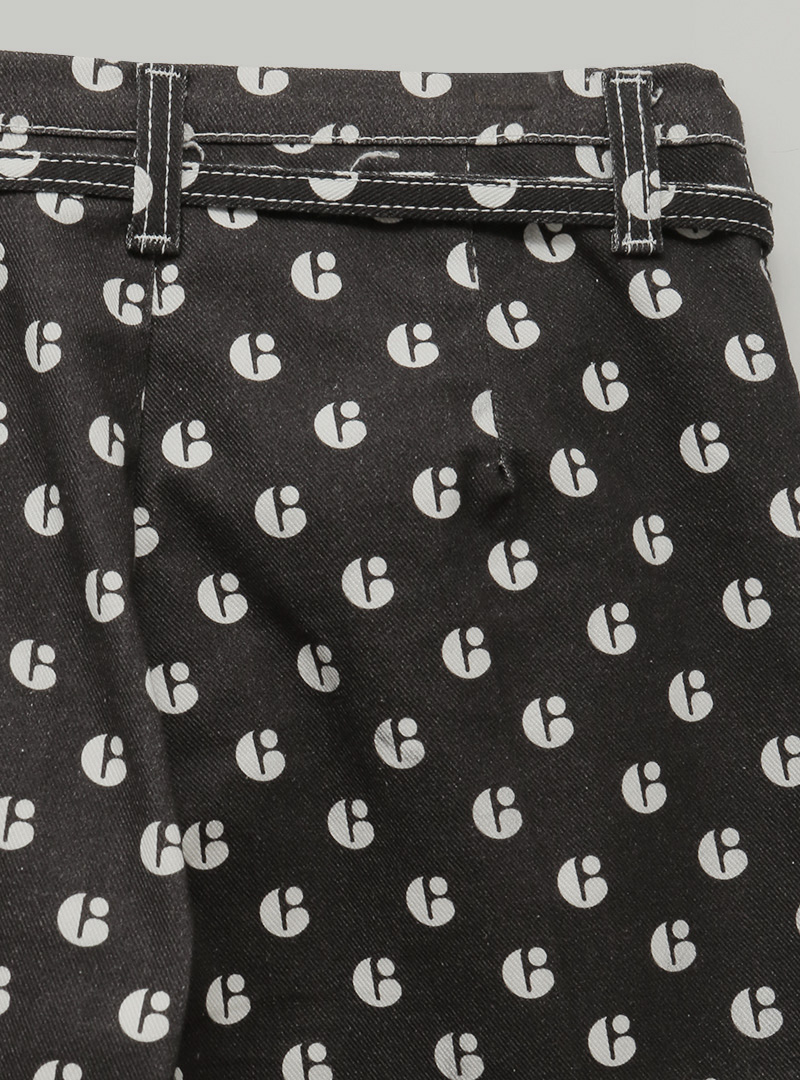 Belted Logo Pattern Pants