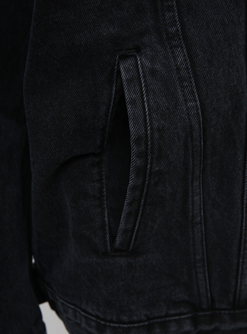 Boxy Button-Front Denim Jacket