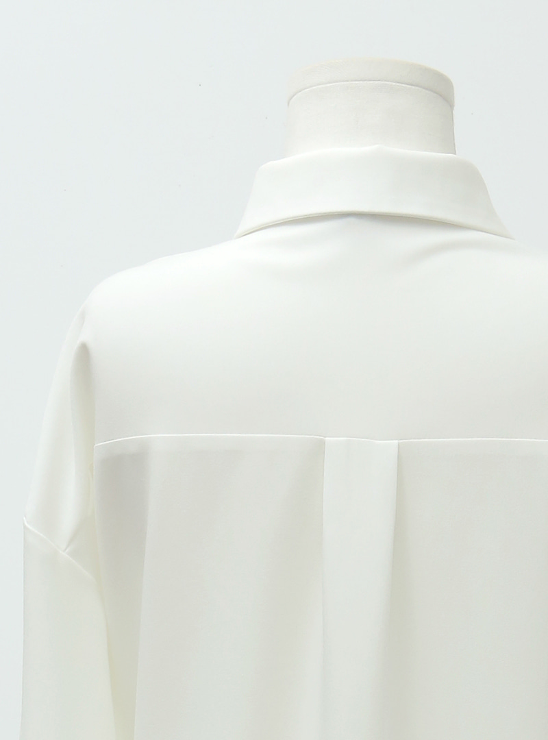 Self-Tie Detail Long Shirt Dress