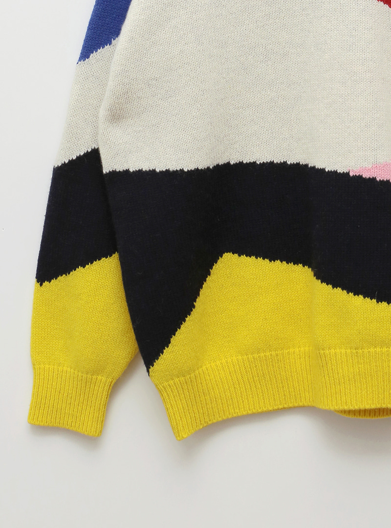 Color Block Boxy Knit Top
