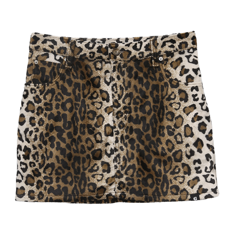 Leopard Printed Mini Skirt