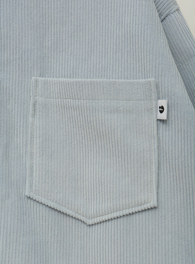 Chest Pocket Corduroy Boxy Shirt