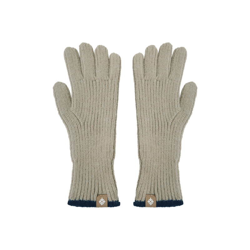 Contrast Trim Knit Gloves