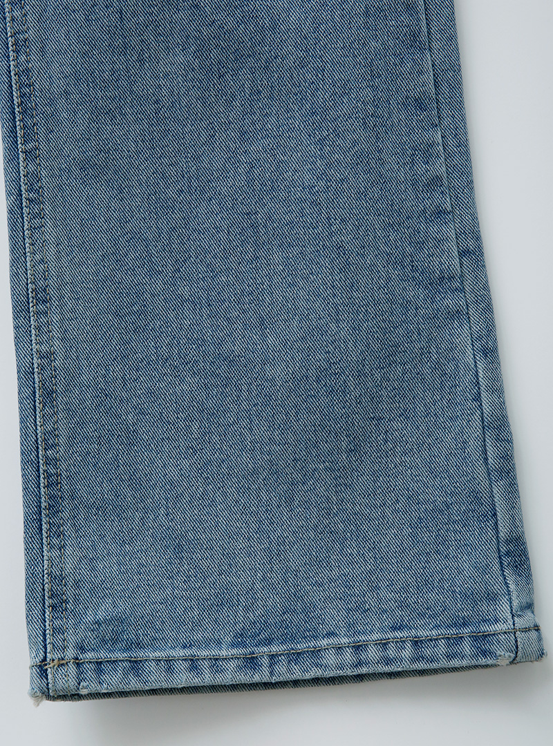 Whisker Washed Semi-Bootcut Jeans