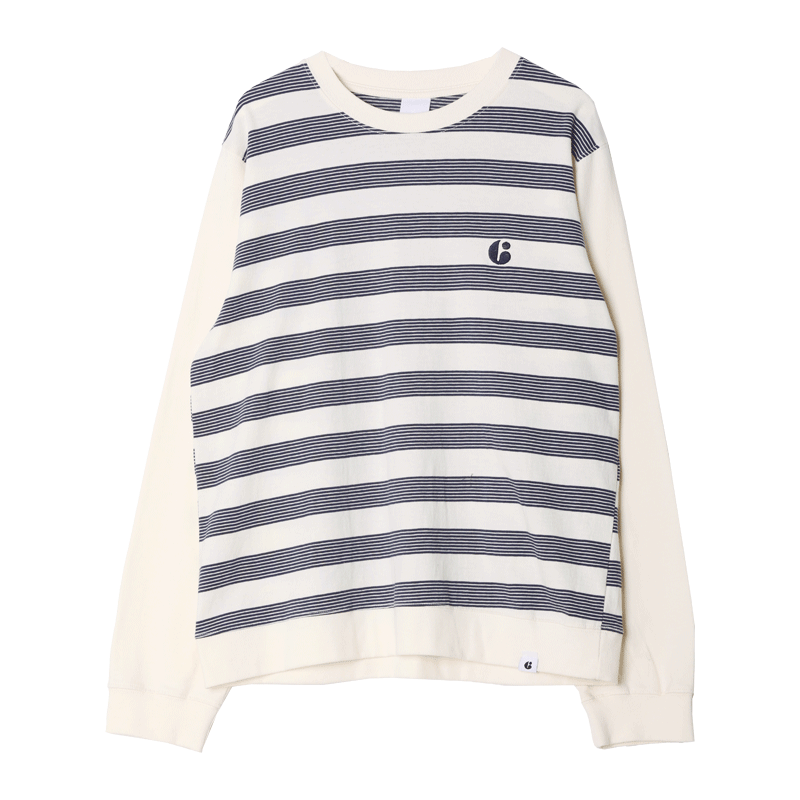 Letter Embroidery Striped Sweatshirt