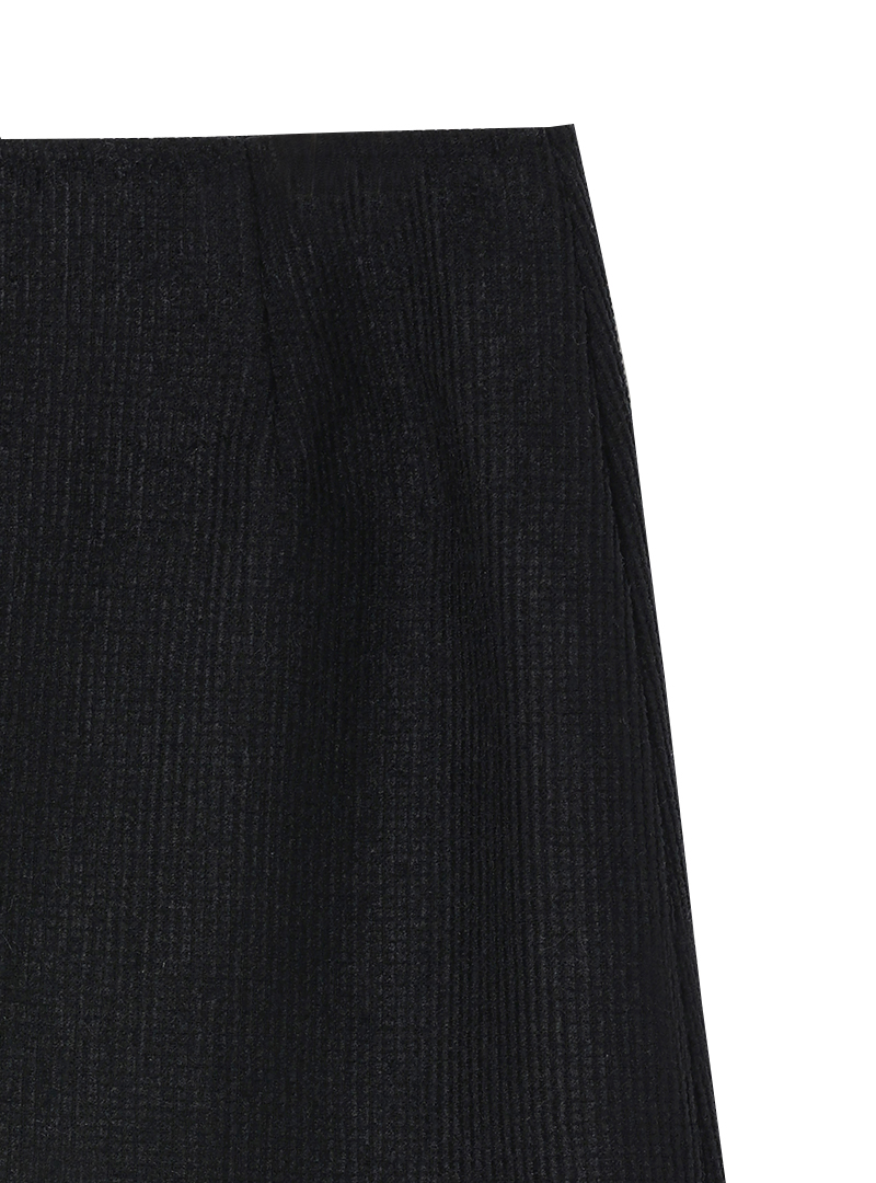 Buttoned Pocket Tweed Mini Skirt
