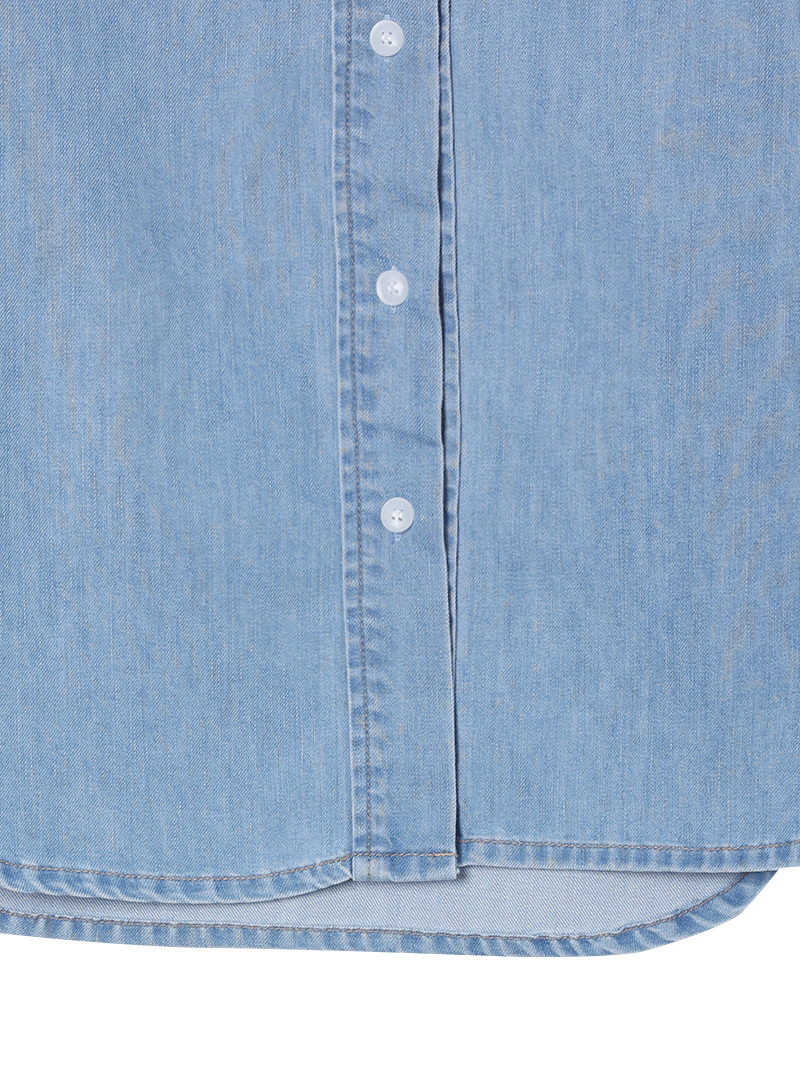 Chest Pocket Buttoned Denim Shirt