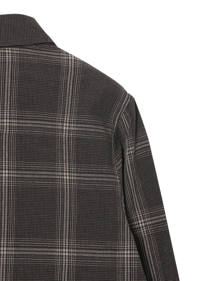 Glen Plaid Button-Up Shirt