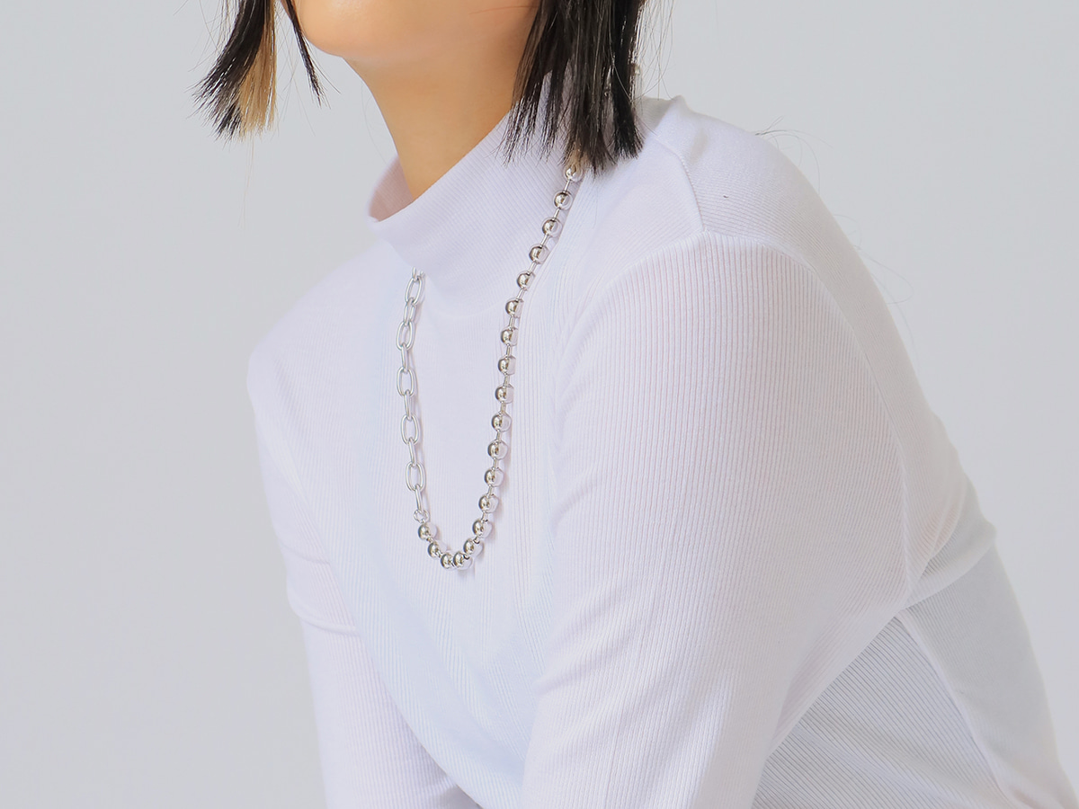Ball and Cable Chain Necklace