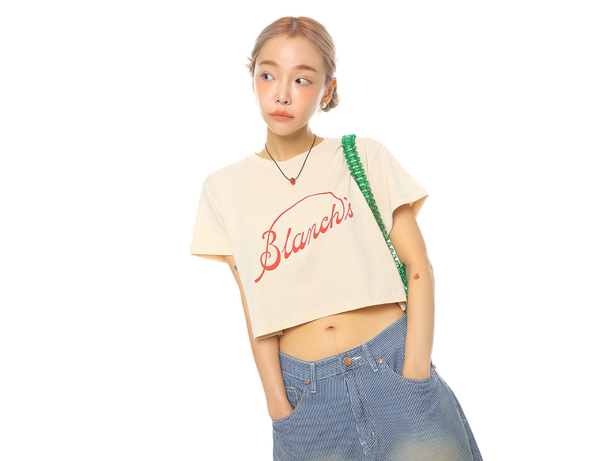 Front Lettering Cropped T-Shirt