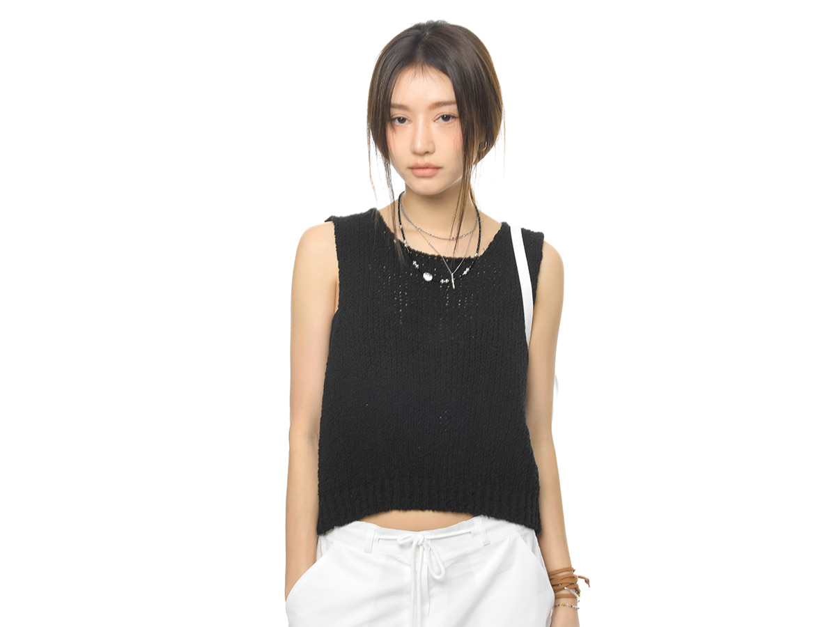 Two-Way Sleeveless Knit Top