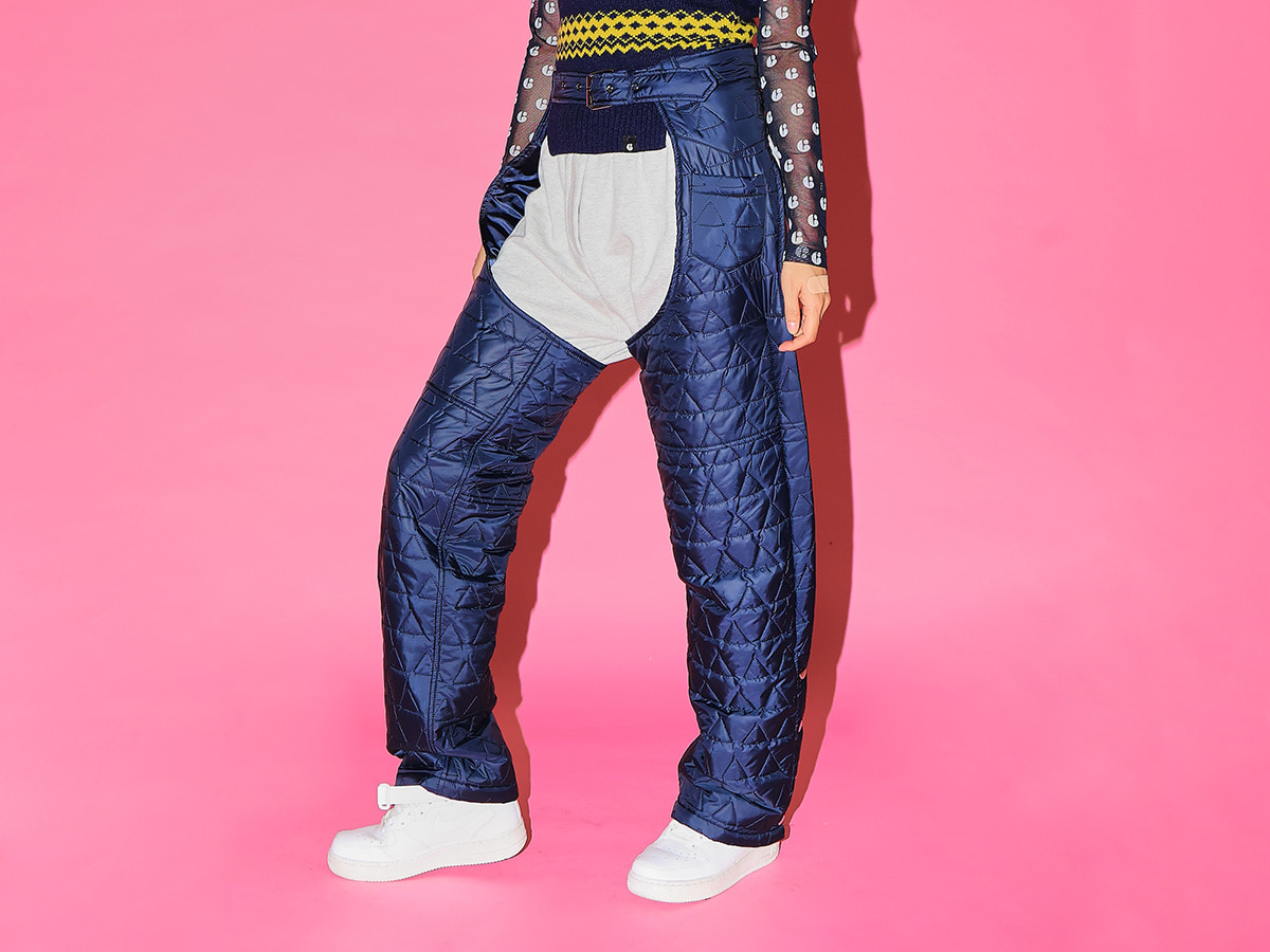 Crotchless Quilted Pants